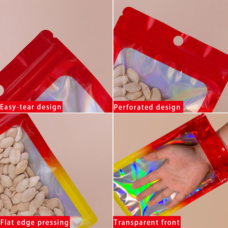Holographic Color Square Zippe - đánh giá và giá Food Storage Bag