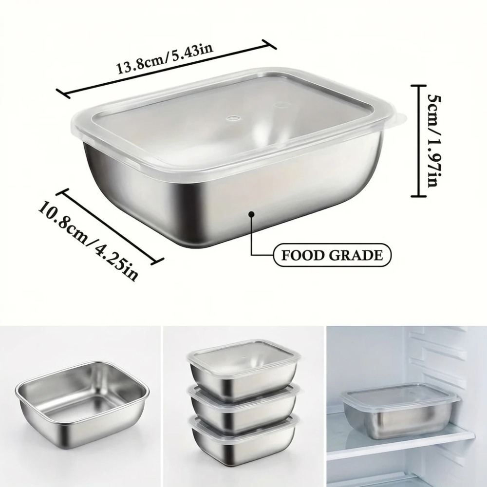 6PCS Stainless Steel Food Stor - đánh giá và giá Food Storage Meals