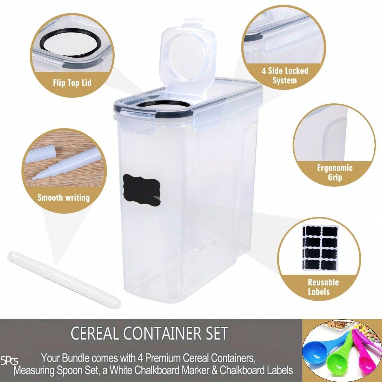 4 Pack Airtight Cereal & Dry F - đánh giá và giá Food Storage Meals