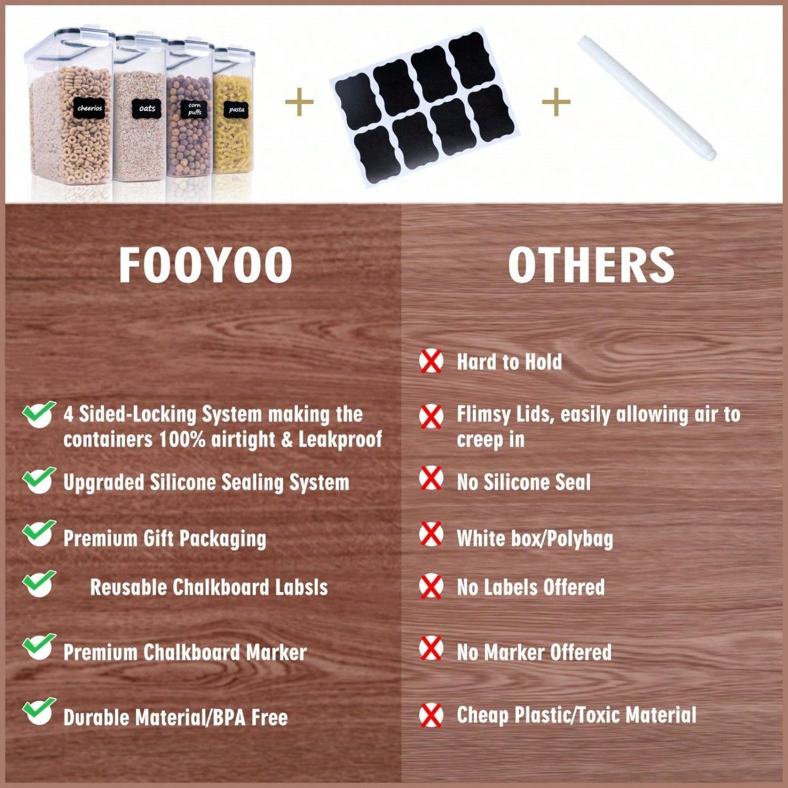 4 Pack Airtight Cereal & Dry F - đánh giá và giá Food Storage Meals