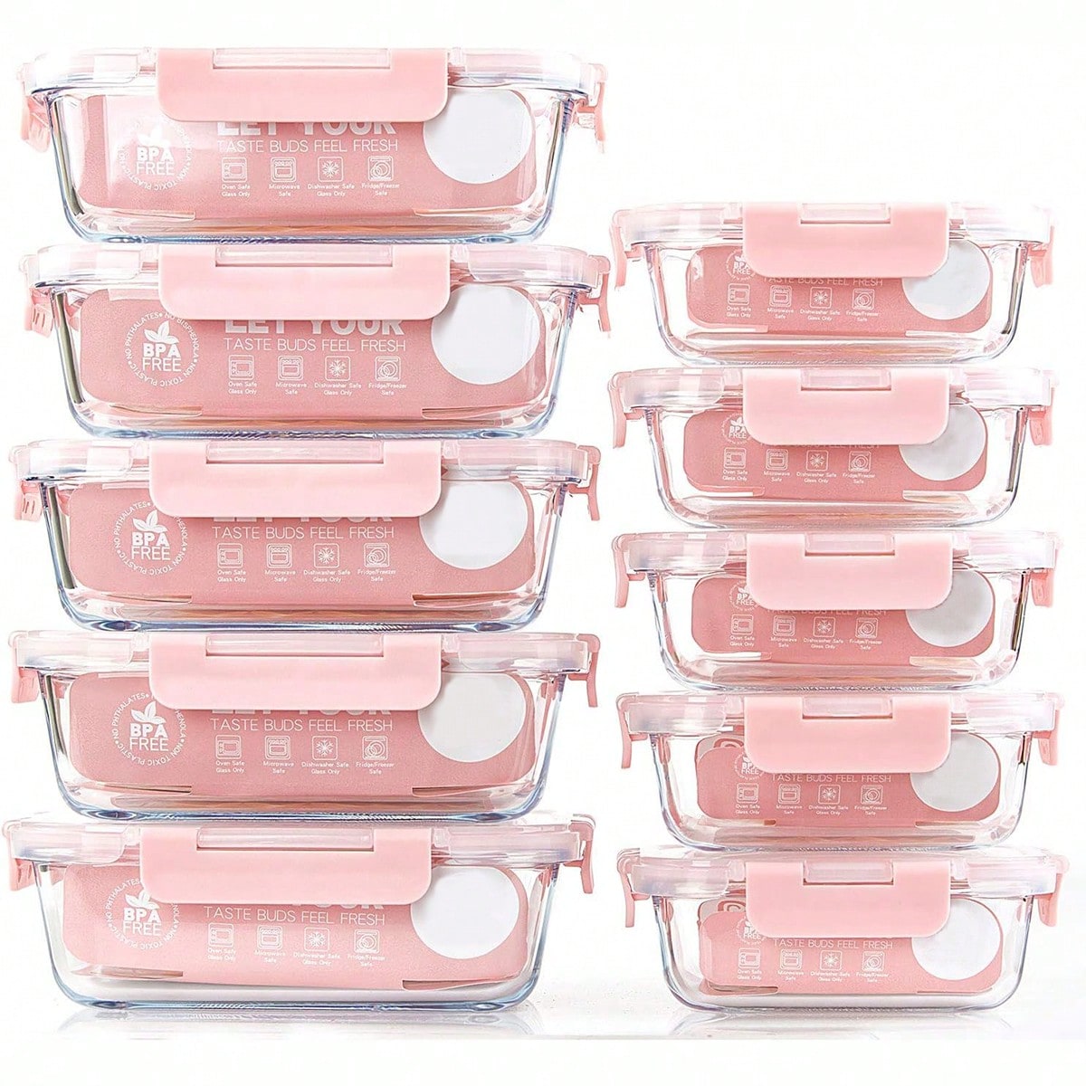 10 Pack Glass Meal Prep Contai - đánh giá và giá Food Storage Oven Safe