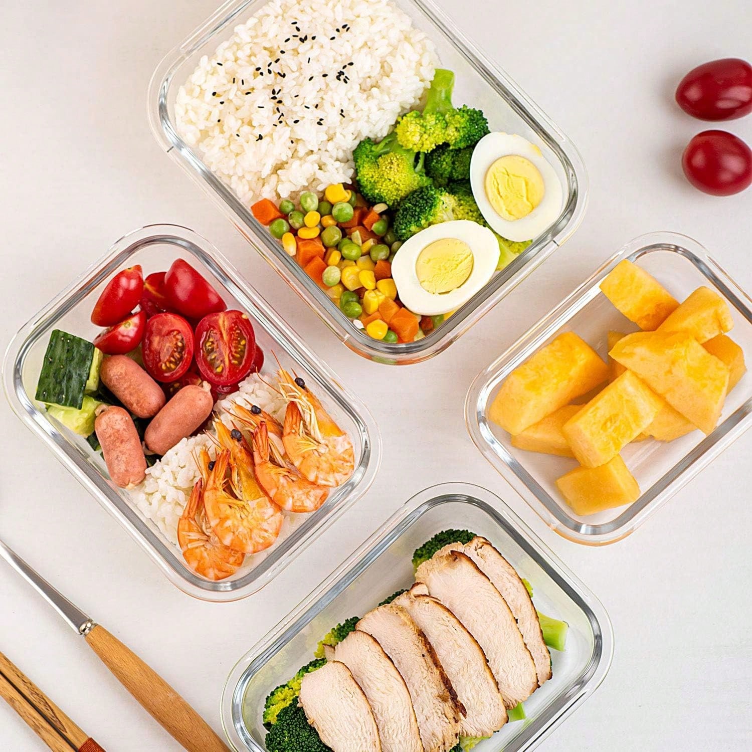 10 Pack Glass Meal Prep Contai - đánh giá và giá Food Storage Oven Safe