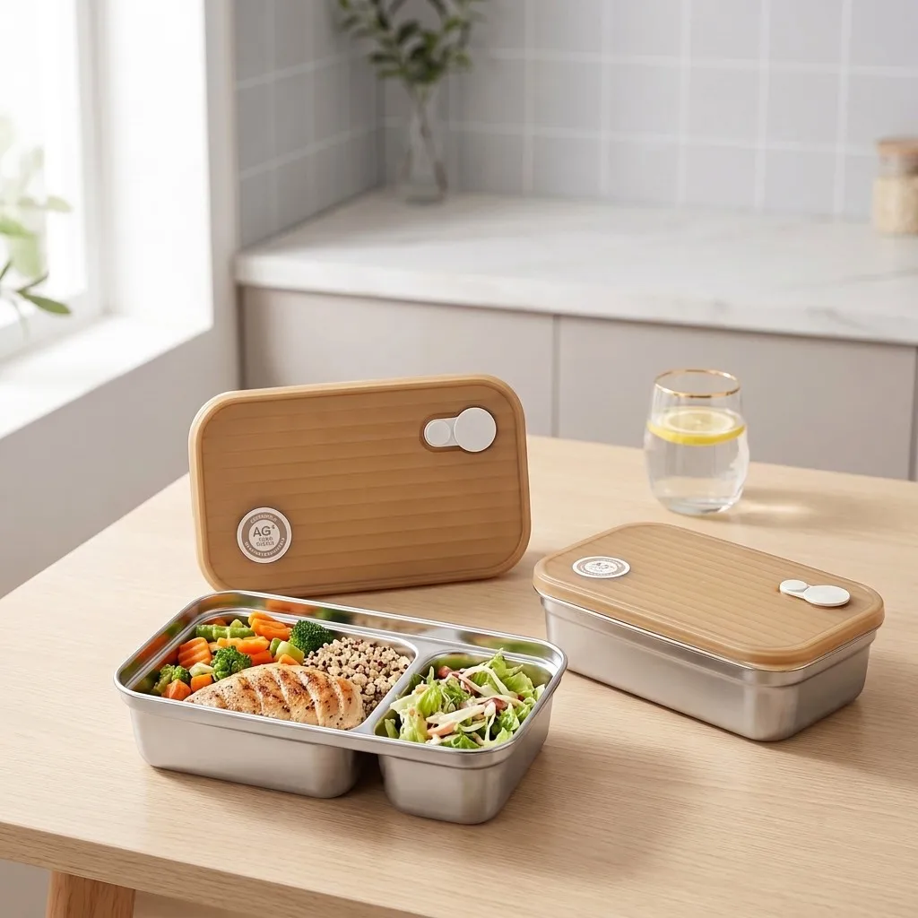 304 Stainless Steel Bento Box  - đánh giá và giá Food Storage With Dividers