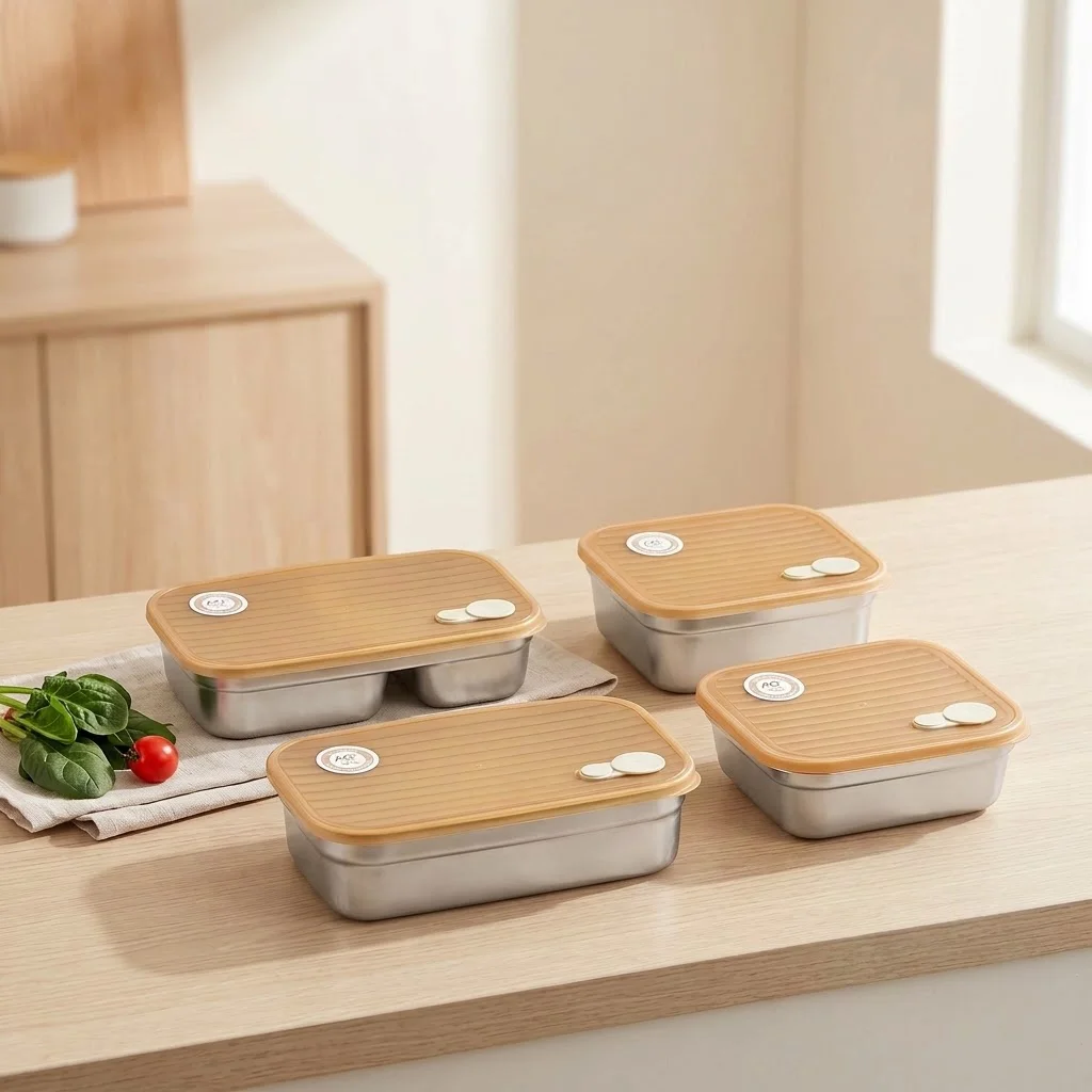 304 Stainless Steel Bento Box  - đánh giá và giá Food Storage With Dividers
