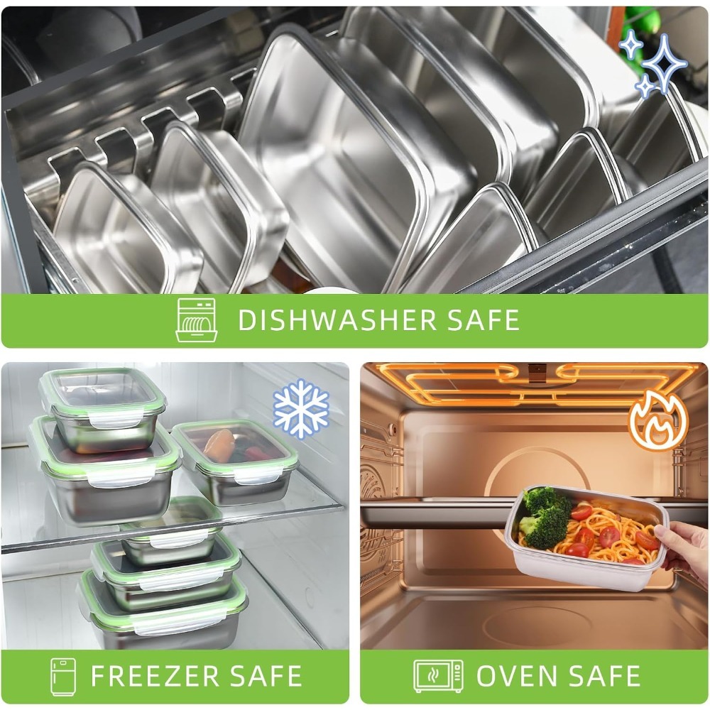 1/3 Piece Food Storage Contain - đánh giá và giá Food Storage Oven Safe